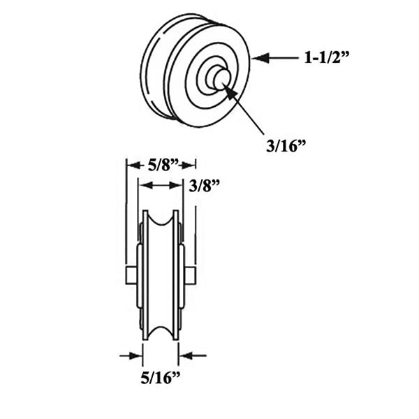 1-1/2 Inch Precision Steel Ball Bearing Roller for Sliding Patio Door - 1-1/2 Inch Precision Steel Ball Bearing Roller for Sliding Patio Door