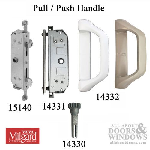 Milgard/Roto Rod Version Mortise Lock for Passive Sliding 4-panel Doors - Milgard/Roto Rod Version Mortise Lock for Passive Sliding 4-panel Doors