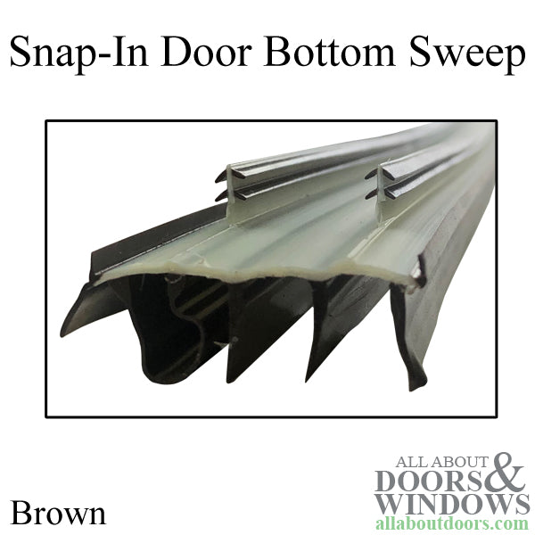 Door Bottom Sweep, Snap-In, 2 Barbs at 7/8