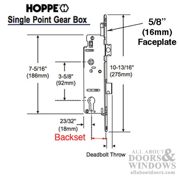 Fuhr Single Point Lock - 1-3/8 Backset - See Replacement Option - Fuhr Single Point Lock - 1-3/8 Backset - See Replacement Option