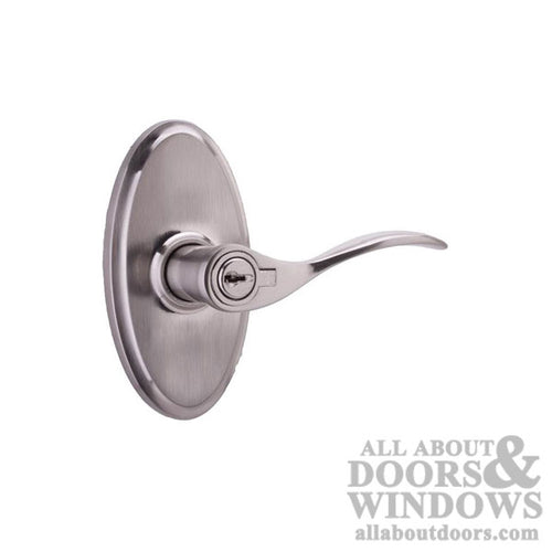 Weslock Bordeau Entry Door Lever Oval Satin Nickel Right Hand Keyed Door Handle - Weslock Bordeau Entry Door Lever Oval Satin Nickel Right Hand Keyed Door Handle