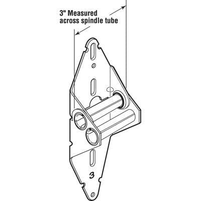 3 Inch Standard No. 3 Hinge for Rollers with 7/16 Inch Stem Diameter for Garage Doors - 3 Inch Standard No. 3 Hinge for Rollers with 7/16 Inch Stem Diameter for Garage Doors