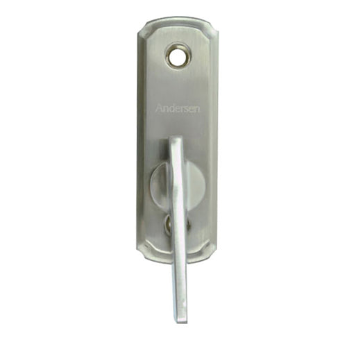 Andersen Frenchwood Sliding Door Hardware Newbury Thumb Latch Inside Lock Brushed Satin Nickel - Andersen Frenchwood Sliding Door Hardware Newbury Thumb Latch Inside Lock Brushed Satin Nickel