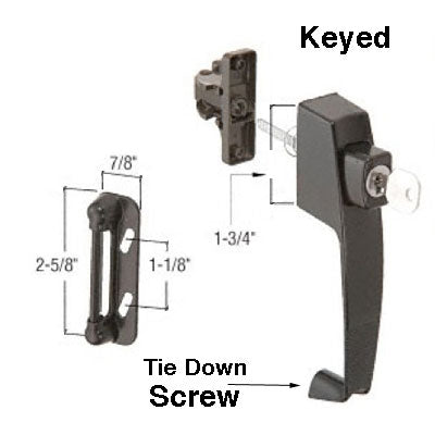 Screen Door Keyed Push Button Latch 1.75 Inch Hole Spacing - Screen Door Keyed Push Button Latch 1.75 Inch Hole Spacing