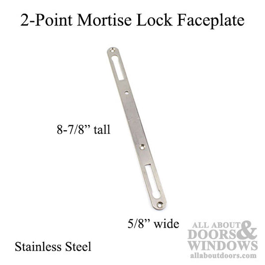 Faceplate Only, Short Flat  - Stainless Steel