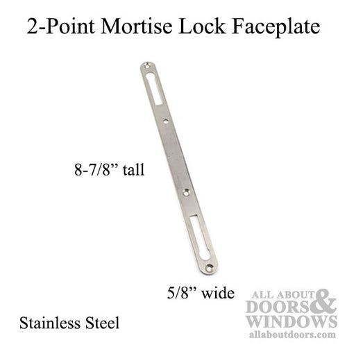 Faceplate Only, Short Flat  - Stainless Steel - Faceplate Only, Short Flat  - Stainless Steel