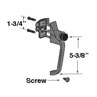 Storm Door Push Button Handle Set with Screw - Storm Door Push Button Handle Set with Screw
