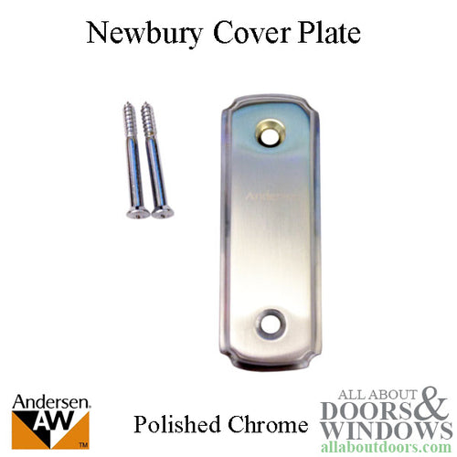 Andersen Gliding Door Cover Plate, Newbury Style - Polished Chrome - Andersen Gliding Door Cover Plate, Newbury Style - Polished Chrome