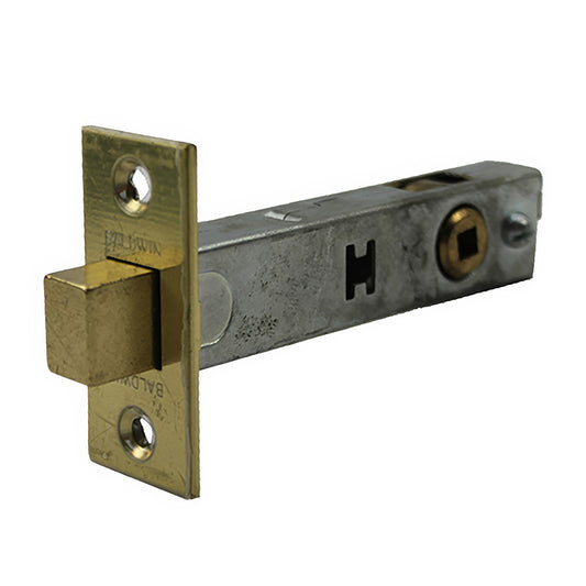Baldwin Mortise Bolt Lock, 2-3/8", Less Turn Piece - Polished Brass