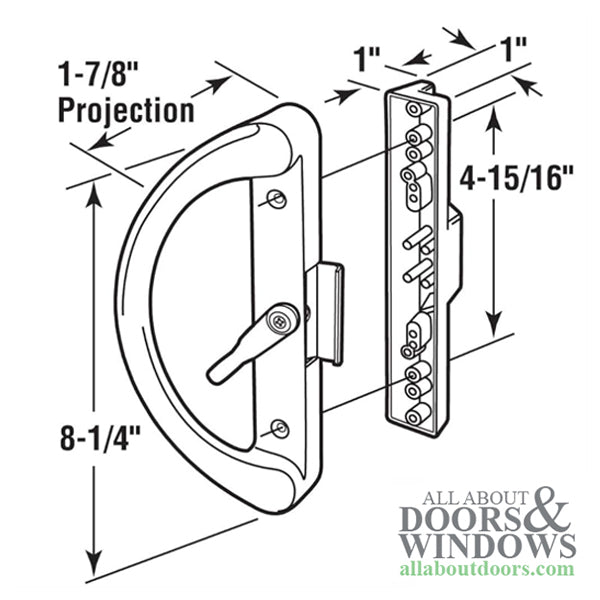 Sliding Patio Door Handle With Reverse Clamp Locking Latch Sliding Door Handle - Sliding Patio Door Handle With Reverse Clamp Locking Latch Sliding Door Handle