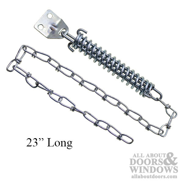 23 Inch Storm Door Spring Wind Chain - Aluminum - 23 Inch Storm Door Spring Wind Chain - Aluminum