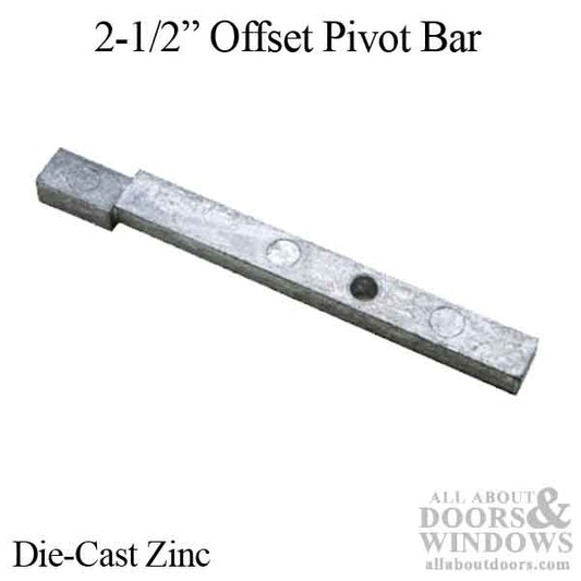 Pivot Bar, 2-1/2", 1 hole with Offset End - Zinc Die cast