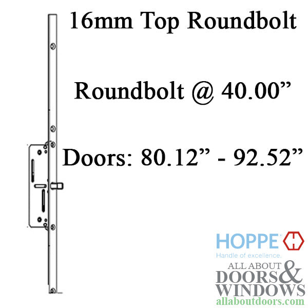 16mm Manual Top Extension, Roundbolt @ 40.00