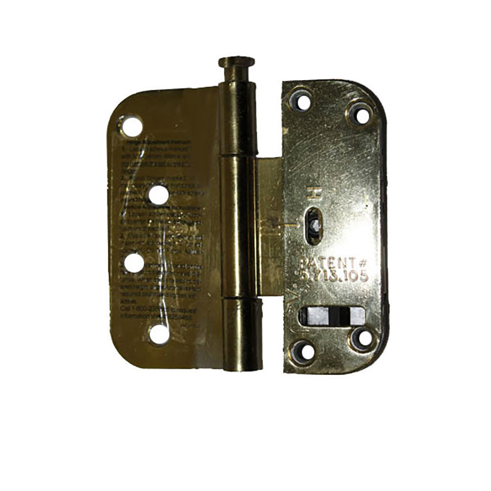 Lawrence Brothers Adjustable  4 x 4 Door Hinge - Brass - Lawrence Brothers Adjustable  4 x 4 Door Hinge - Brass