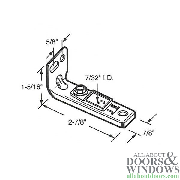 Wardrobe Door Bottom Bracket - Wardrobe Door Bottom Bracket