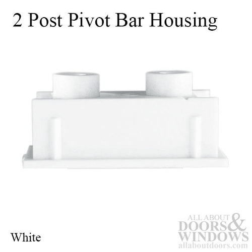 2 Post Pivot Bar Housing, Columbia vinyl window - White - 2 Post Pivot Bar Housing, Columbia vinyl window - White