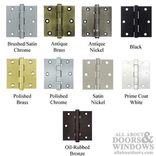 Steel Door Hinges Heavy Duty Square Corners Pair Choose Color - Steel Door Hinges Heavy Duty Square Corners Pair Choose Color