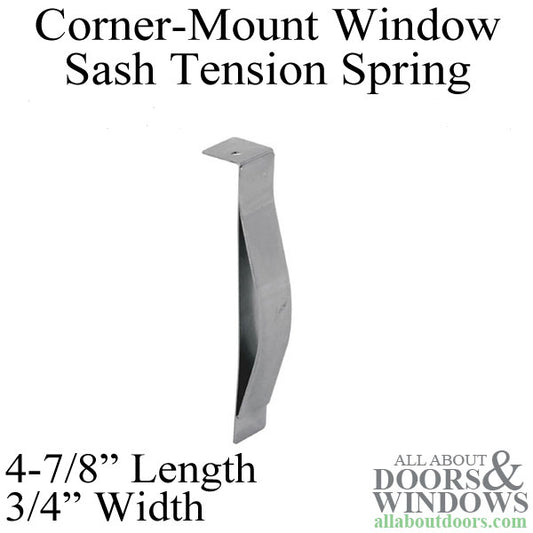 Steel Corner Mount Window Sash Tension Spring for Double Hung Windows