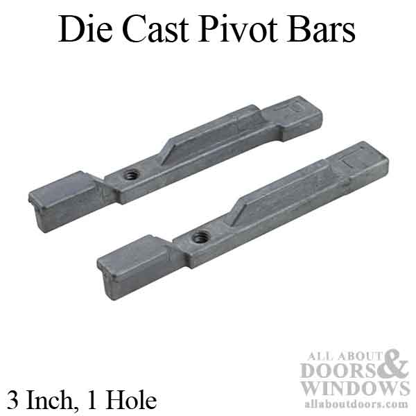 Die Cast, 1 hole Pivots - Left and Right Hand Pair - Die Cast, 1 hole Pivots - Left and Right Hand Pair