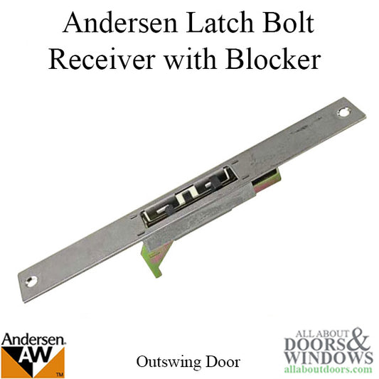 Andersen IR Latch bolt receiver w/ blocker - Out Swing Door