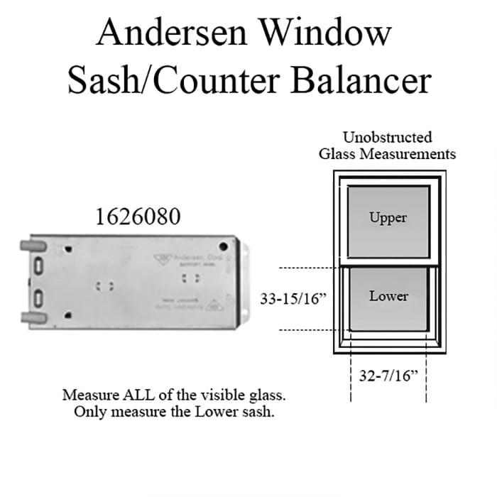 Andersen 200 Series Narroline Window Sash/Counter Balancer, Right Hand - 13R - Andersen 200 Series Narroline Window Sash/Counter Balancer, Right Hand - 13R
