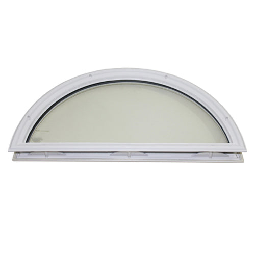 Therma Tru Door Lite 1 Lite Half Round with Glass Surround and Plastic Frame - Therma Tru Door Lite 1 Lite Half Round with Glass Surround and Plastic Frame