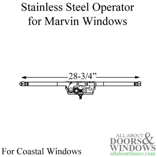 Stainless Steel Roto Operator for Marvin Awning Windows