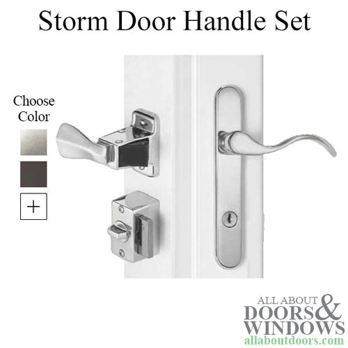 Wright 4 Post Storm Door Handle Set with Keyed Deadbolt - Wright 4 Post Storm Door Handle Set with Keyed Deadbolt