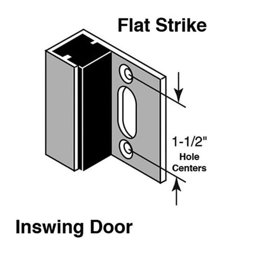 Inswing Door Flat Strike with Concealed Latch - Inswing Door Flat Strike with Concealed Latch