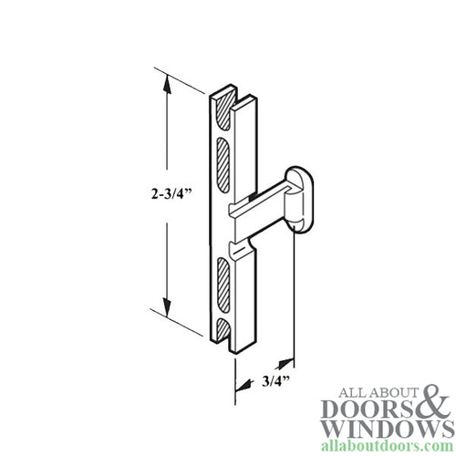 Adjustable Plastic Latch Strike for Sliding Screen Door - White - Adjustable Plastic Latch Strike for Sliding Screen Door - White