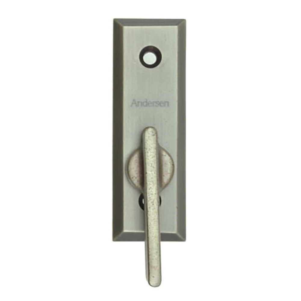Andersen Frenchwood Gliding Doors - Thumb Latch - Yuma - Inside Lock - Distressed Nickel - Andersen Frenchwood Gliding Doors - Thumb Latch - Yuma - Inside Lock - Distressed Nickel