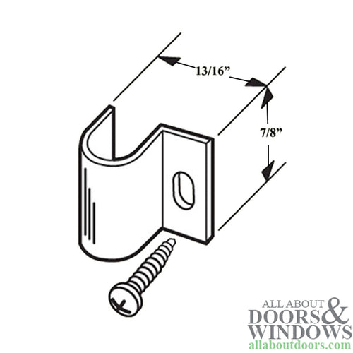 Latch Strike for Sliding Screen Door - Aluminum - Latch Strike for Sliding Screen Door - Aluminum