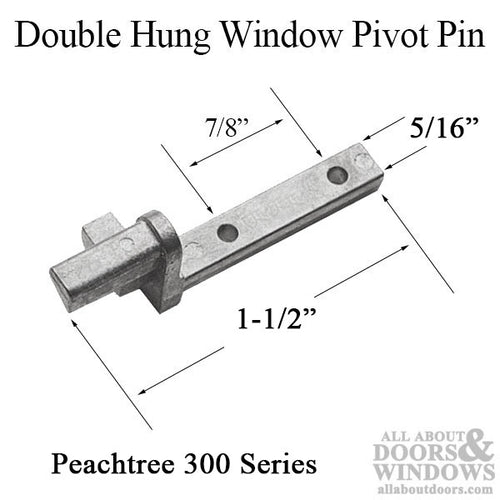 Peachtree 300 Series Double Hung Window Pivot Pin, New Style, Mill Finish, Pair - Peachtree 300 Series Double Hung Window Pivot Pin, New Style, Mill Finish, Pair