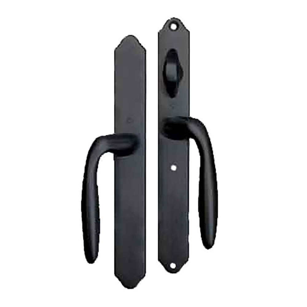 HOPPE HLS 9000 Sliding Door Handle Set with Verona Lever Active Non-Keyed Matte Black - HOPPE HLS 9000 Sliding Door Handle Set with Verona Lever Active Non-Keyed Matte Black