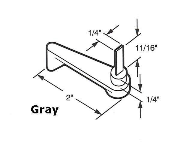 Thumbturn, Gray Plastic w/Steel Pin - Thumbturn, Gray Plastic w/Steel Pin