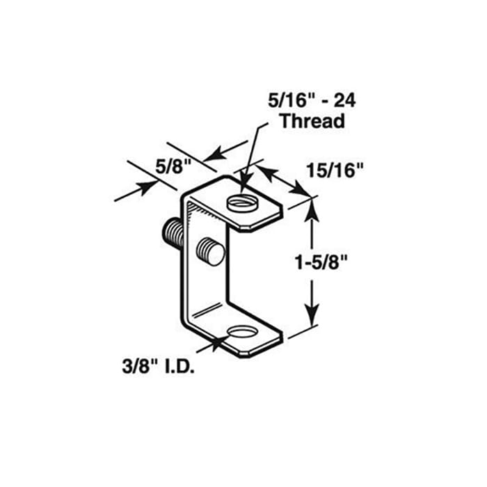 Bracket, Pivot Rod, Metal Bi-Fold Door - Bracket, Pivot Rod, Metal Bi-Fold Door