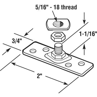 Acme / Cox Top Mounting Bracket Part No. 1701 - Acme / Cox Top Mounting Bracket Part No. 1701