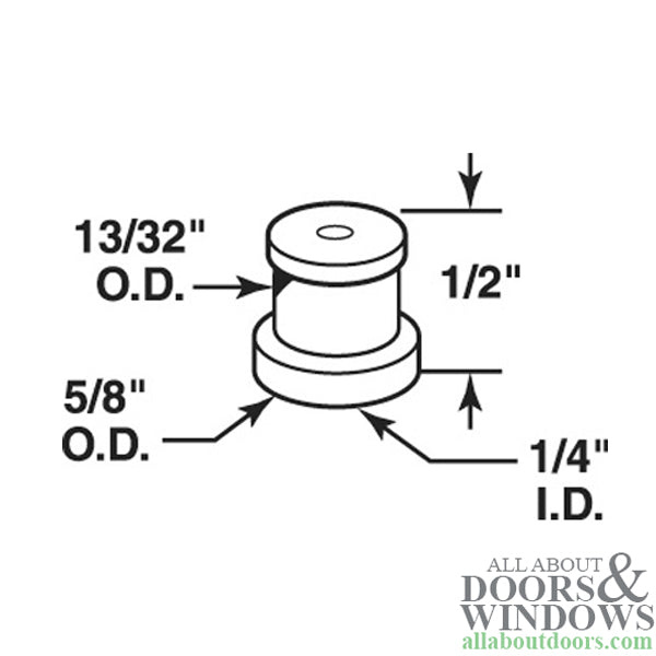 Pin Cap / Guide, 1/4 I.D., Nylon Replacement -  Each - Pin Cap / Guide, 1/4 I.D., Nylon Replacement -  Each