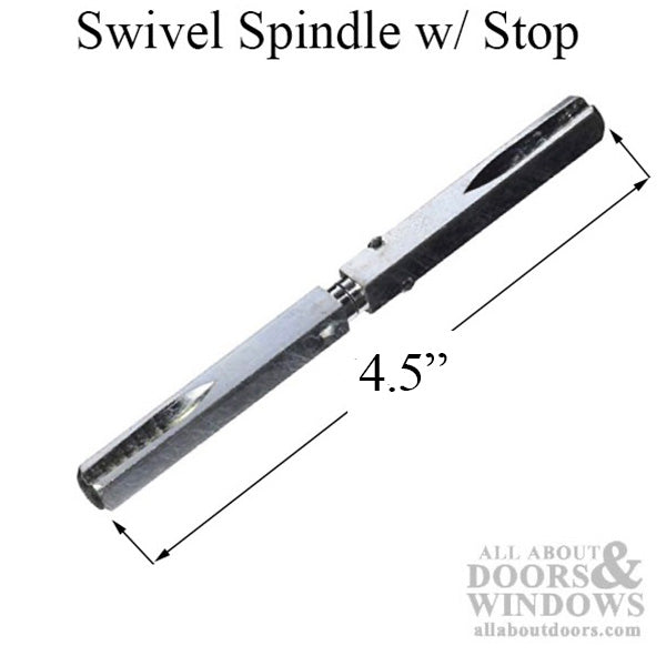 9/32 x 4-1/2  Privacy Door Swivel Spindle with Stop - 9/32 x 4-1/2  Privacy Door Swivel Spindle with Stop