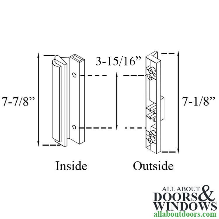 Weather Shield ProShield Complete Wood Handle for Sliding Patio Door Set - Weather Shield ProShield Complete Wood Handle for Sliding Patio Door Set