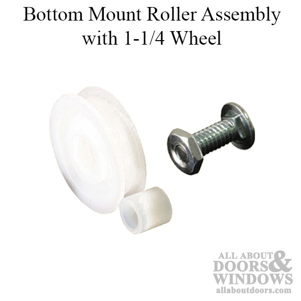 Bottom Mount Roller Assembly with 1.25 Inch Nylon Wheel for Sliding Screen Door - Bottom Mount Roller Assembly with 1.25 Inch Nylon Wheel for Sliding Screen Door