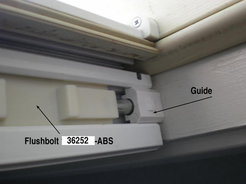 Guide, T-Astragal Flush Bolt, Closed Face Plastic - White - Guide, T-Astragal Flush Bolt, Closed Face Plastic - White