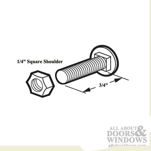 Steel Bolt For Sliding Screen Door Roller 0.75 Inch Bolt - Steel Bolt For Sliding Screen Door Roller 0.75 Inch Bolt