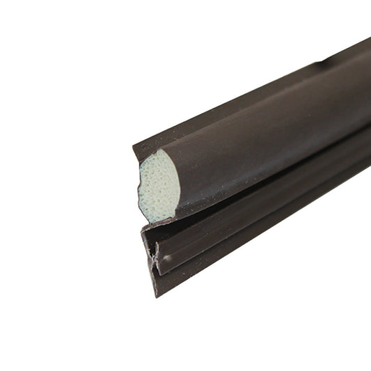 Weatherstrip Slide-In T-Slot Foam Filled Offset Leaf Bulb with Fin, .187" x .450" - Choose Color