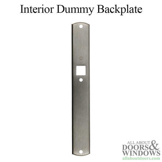 Hoppe M216N Dummy Backplate, Interior with Square Hole - Satin Nickel