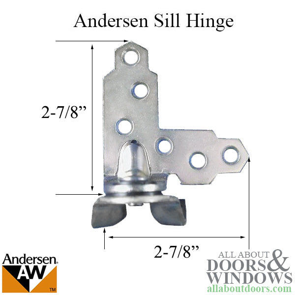 Andersen Window - Primed Casement Sill Hinge, Sill - Left - Andersen Window - Primed Casement Sill Hinge, Sill - Left