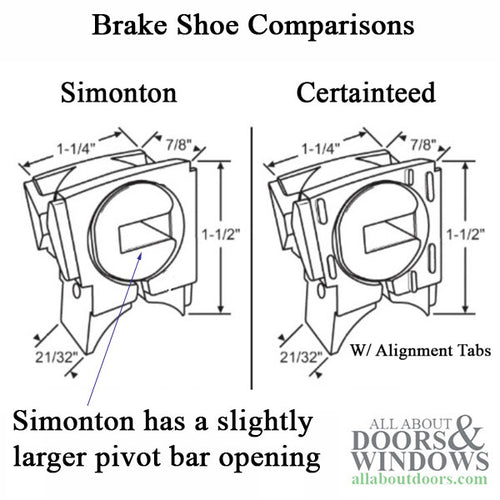 Pivot Lock Shoe,  w/o Tabs  - White Plastic - Pivot Lock Shoe,  w/o Tabs  - White Plastic