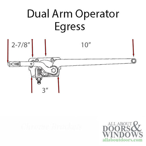 Andersen Eagle E-Series Egress Casement Operator Right Hand - Andersen Eagle E-Series Egress Casement Operator Right Hand