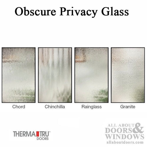 Therma Tru Door Lite 0.5 Lite Surround with Satin Etch Privacy Glass - Therma Tru Door Lite 0.5 Lite Surround with Satin Etch Privacy Glass