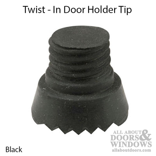 Door Holder Replacement Tip - Twist In - Black